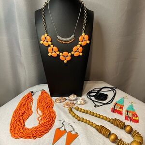 Lot of Orange And Boho Jewelry